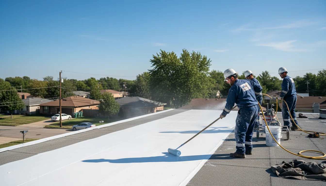 Commercial roof coating in Rogers, TX near me
